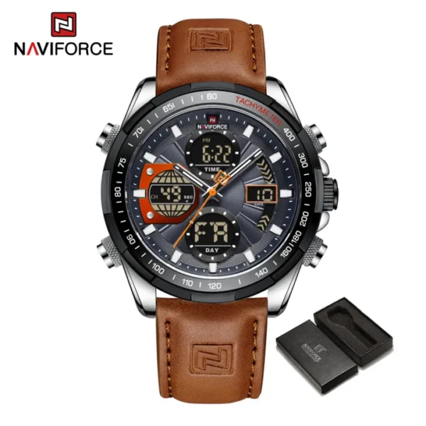 NAVIFORCE Dual Display Chronograph Multifunction Waterproof Men's Watch NF9197L - Image 6
