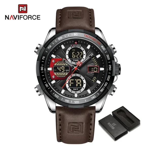 NAVIFORCE Dual Display Chronograph Multifunction Waterproof Men's Watch NF9197L - Image 4