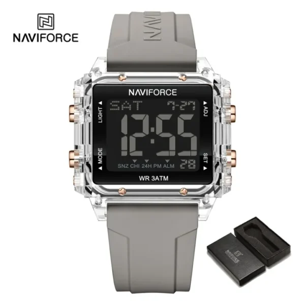 NAVIFORCE Women's Watch Casual Unisex LCD Display Electronic Waterproof Original NF7101 - Image 3