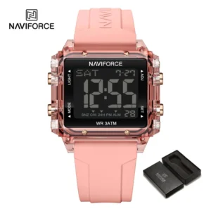 NAVIFORCE Women's Watch Casual Unisex LCD Display Electronic Waterproof Original NF7101