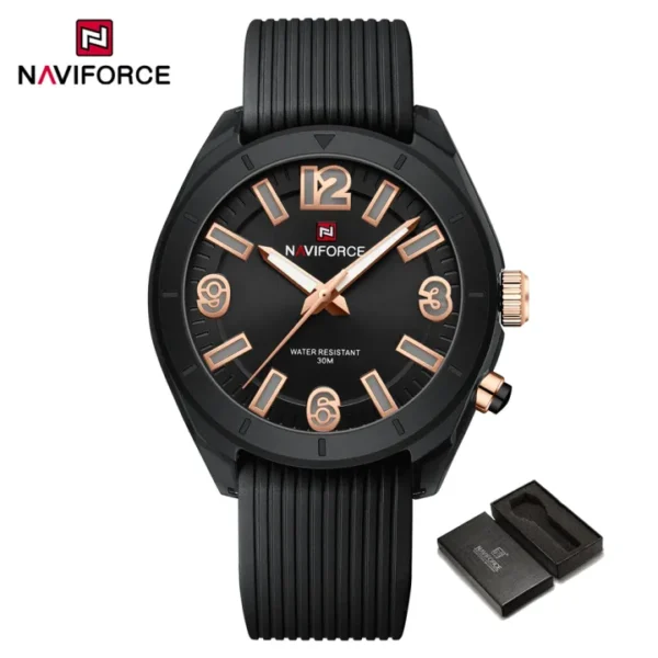 NAVIFORCE Original Watch For Women Fashion Casual 2024 Waterproof Silicone Strap NF7103 - Image 4