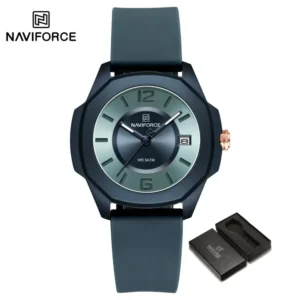 NAVIFORCE Original Women's Watch Casual Quartz Fashion Rubber Waterproof 50m Korean Style NF7107