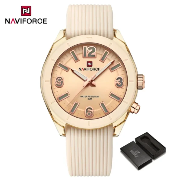NAVIFORCE Original Watch For Women Fashion Casual 2024 Waterproof Silicone Strap NF7103 - Image 7