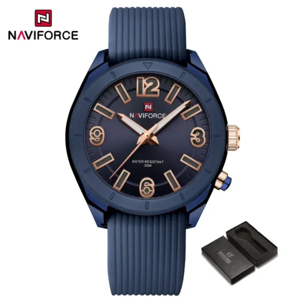 NAVIFORCE Original Watch For Women Fashion Casual 2024 Waterproof Silicone Strap NF7103 - Image 3