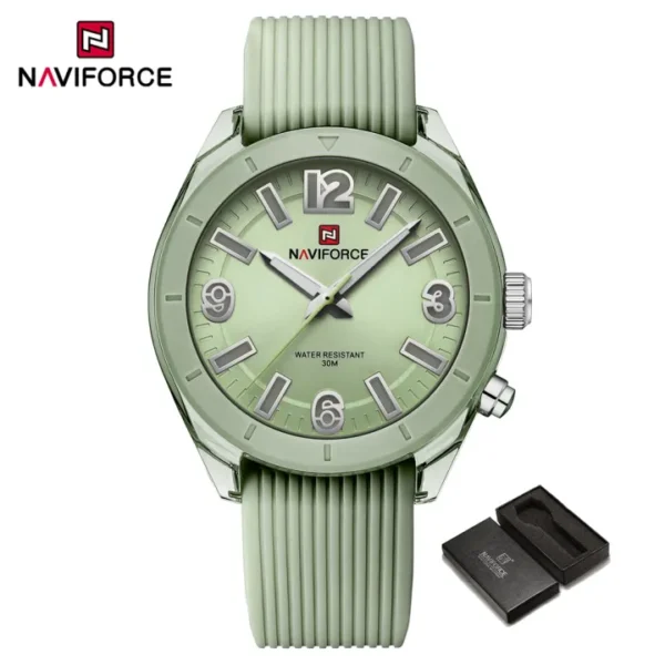 NAVIFORCE Original Watch For Women Fashion Casual 2024 Waterproof Silicone Strap NF7103 - Image 2