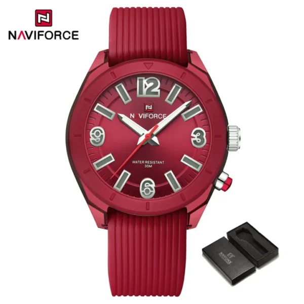 NAVIFORCE Original Watch For Women Fashion Casual 2024 Waterproof Silicone Strap NF7103 - Image 6