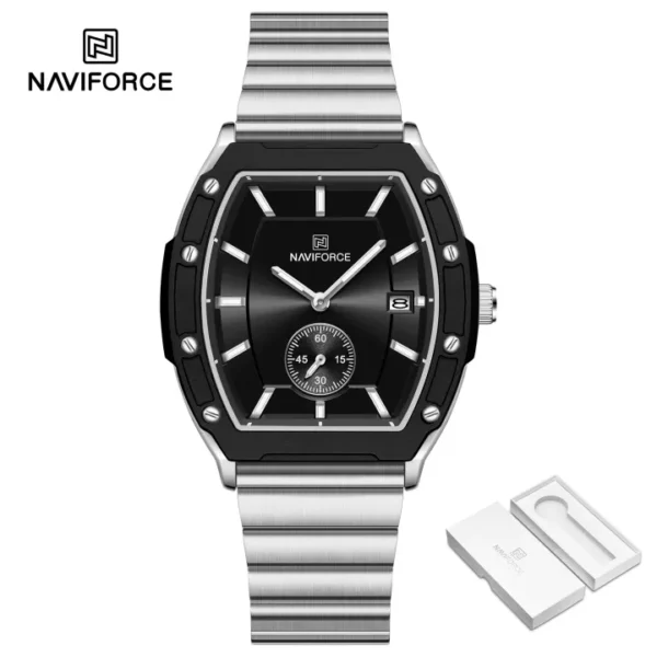 NAVIFORCE Original Watch for Women Calendar Quartz Stainless Steel Strap 30m Waterproof Casual Watch NF8068L - Image 7