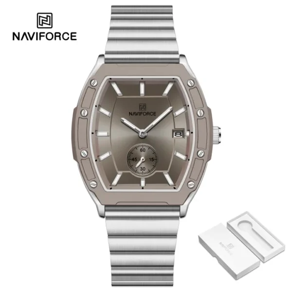 NAVIFORCE Original Watch for Women Calendar Quartz Stainless Steel Strap 30m Waterproof Casual Watch NF8068L - Image 6