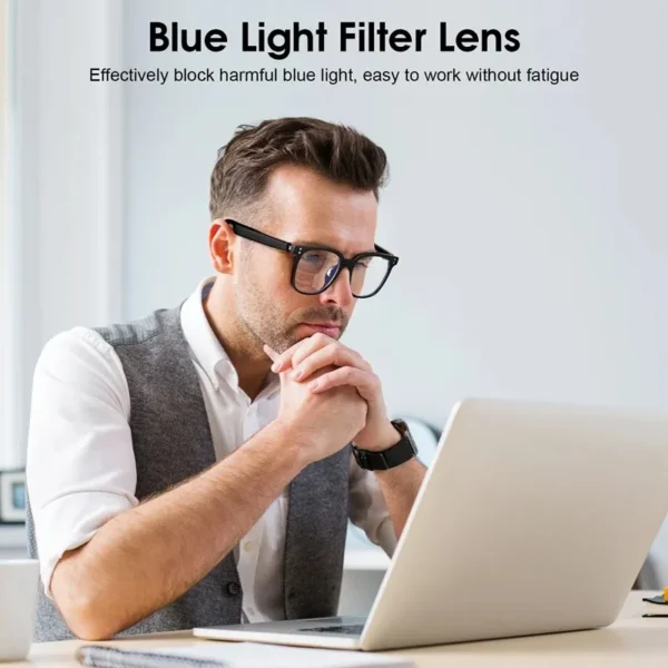 Smart Glasses with Interchangeable Lenses Bluetooth 2in1 Magnetic Sunglasses Anti Blue Light UV Protection 102 - Image 3